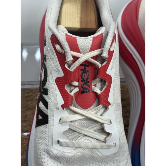 Hoka One One Skyward X Size 14D Running Shoes Sneakers Red White Blue NO INSOLES - Picture 4 of 14